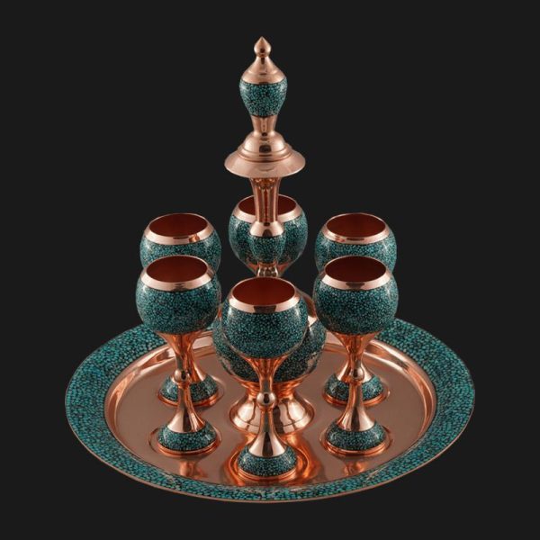 ست تنگ و لیوان فیروزه کوبی